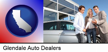 an auto dealership conversation in Glendale, CA