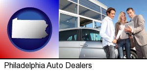 an auto dealership conversation in Philadelphia, PA