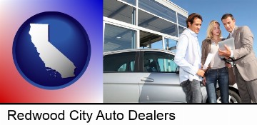 an auto dealership conversation in Redwood City, CA