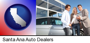 an auto dealership conversation in Santa Ana, CA